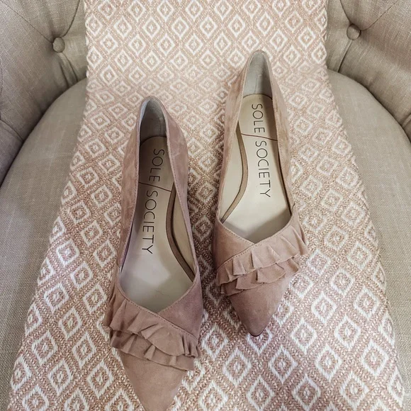 Sole Society Tan Flats Elegant Loafers - Picture 3 of 4